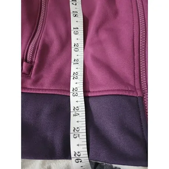 The North Face Womens soft shell jacket sz L purple fleece lined gorpcore camp - Picture 11 of 12